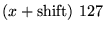 $(x + \mbox{\mverb{shift}})&nbsp;\mod 127$