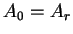 $A_0=A_r$