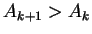 $A_{k+1}>A_k$