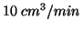 $10\; cm^3/min$