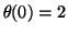 $\theta(0)=2$