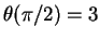 $\theta(\pi/2)=3$