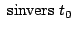 $&nbsp;{\rm sinvers}&nbsp;t_0$